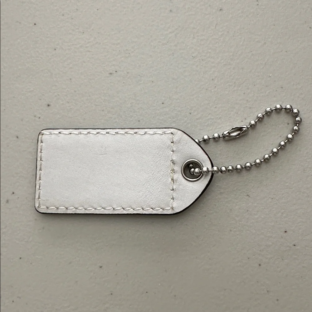 Coach Teal and White hang Tag